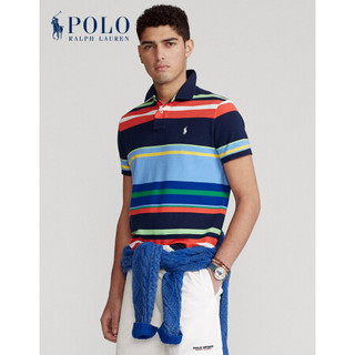 Ralph Lauren/拉夫劳伦男装 21年春定制修身条纹Polo衫RL13307 410-多色 S