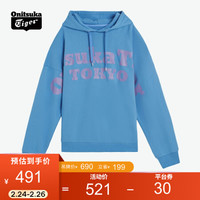 Onitsuka Tiger 20秋冬 休闲男女套头卫衣 2183A590-750预售 蓝色 S