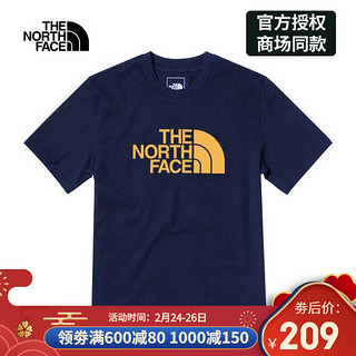 TheNorthFace 北面男2021春夏新款大logo棉质跑步宽松透气休闲运动服短袖T恤 *2件+凑单品