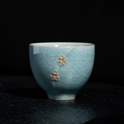 xigu 熹谷 龙泉青瓷 哥窑梅花杯