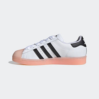 阿迪达斯官网 adidas 三叶草 SUPERSTAR W 女子经典运动鞋FW3553 白/一号黑/朦胧珊瑚粉 35.5(215mm)