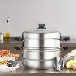 midea 美的 不锈钢双层蒸锅 26cm