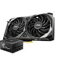 MSI 微星 万图师 RTX 3060 VENTUS 2X 12G 含电源 金牌 750W