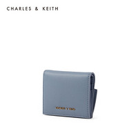 CHARLES＆KEITH2021春季新品CK6-10701122-1女士简约零钱包卡包 Light Blue浅蓝色 XXS