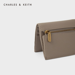 CHARLES＆KEITH2021春季新品CK6-10701122-1女士简约零钱包卡包 Sand沙色 XXS