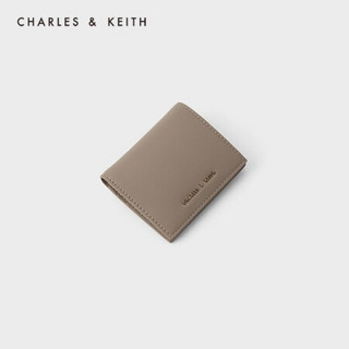 CHARLES＆KEITH2021春季新品CK6-10701122-1女士简约零钱包卡包 Sand沙色 XXS