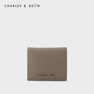 CHARLES＆KEITH2021春季新品CK6-10701122-1女士简约零钱包卡包 Sand沙色 XXS