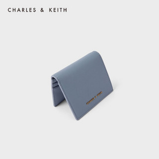 CHARLES＆KEITH2021春季新品CK6-10701122-1女士简约零钱包卡包 Light Blue浅蓝色 XXS