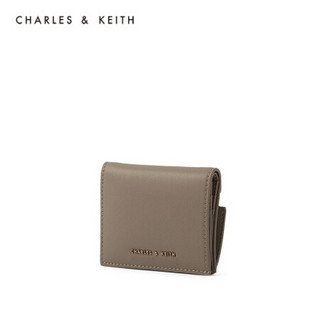 CHARLES＆KEITH2021春季新品CK6-10701122-1女士简约零钱包卡包 Sand沙色 XXS