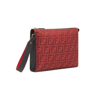 Fendi芬迪男包手拿包全幅ff图案可拆卸手镯式手柄拉链开合商务休闲 报价价格评测怎么样 什么值得买