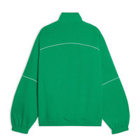BALENCIAGA巴黎世家男装夹克绿色双拉绒高领品牌标识刺绣时尚潮流 46