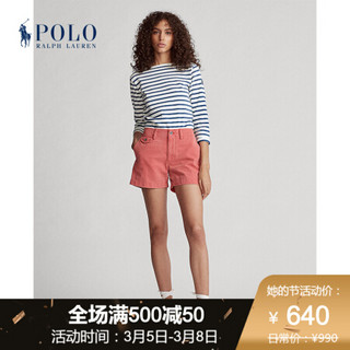 Ralph Lauren/拉夫劳伦女装 经典款奇诺短裤RL21407 610-红色 10