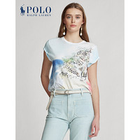 Ralph Lauren/拉夫劳伦女装 经典款平纹针织图案T恤RL21602 100-白色 S