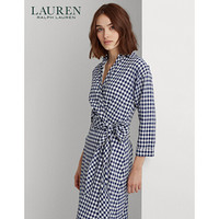 Lauren/拉夫劳伦女装 经典款方格花布长袖连衣裙RL60330 101-黑白格 2