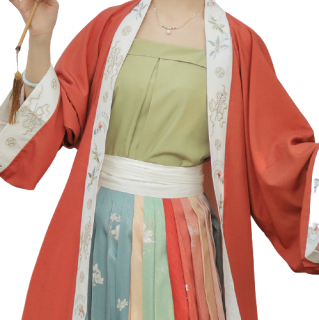 兰若庭宋制汉服此间春色女士直领对襟长衫rj7706 宫墙红xl 报价价格评测怎么样 什么值得买