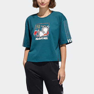 adidas NEO 新春系列 W CNY WW TEE 吾皇万睡联名款 女子运动T恤