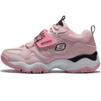 SKECHERS 斯凯奇 DLITES系列 66666276 厚底老爹熊猫儿童女鞋 粉红色 36.5码