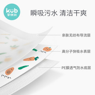 可优比（KUB）一次性围兜宝宝饭兜婴儿口水巾儿童吃饭防水围嘴喂饭兜 水果萝卜1盒20片