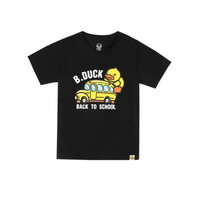 B.duck小黄鸭童装儿童t恤短袖男女童半袖打底衫2020夏装新款潮牌女童t 930黑色 105cm