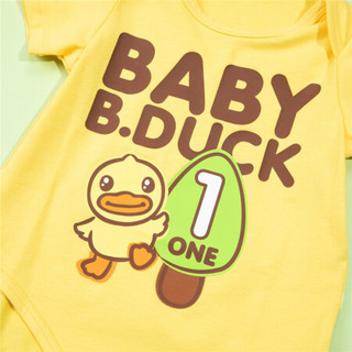 B.duck Baby系列 小黄鸭童装 宝宝连体衣三角爬服哈衣 黄色 66cm