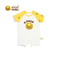 B.duck Baby系列 小黄鸭童装宝宝连体衣舒适短袖哈衣 黄色 73cm