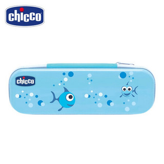 Chicco智高儿童口腔护理套装防蛀可吞咽牙膏(牙膏+牙刷）便携旅行套装 浅蓝套装