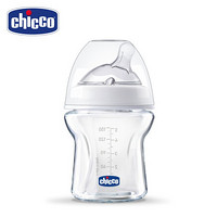 Chicco智高自然母感新生婴儿奶瓶玻璃宽口径宝宝玻璃奶瓶 250ml