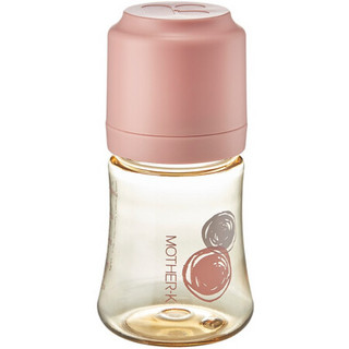 K-MOM系列 MOTHER-K奶瓶新生儿 宽口径PPSU宝宝奶瓶婴儿奶瓶防胀气耐摔motherk 180ML 粉色（0阶段奶嘴）
