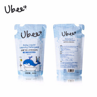 幼蓓（Ubee） 婴儿衣物清洗剂组合装1L瓶装+800ml袋装新生儿宝宝洗衣液（新老包装随机发）