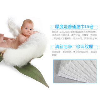 爱儿适（Airdis）婴儿湿巾手口专用新生儿宝宝擦屁屁湿巾纸带盖大包 80抽*1包