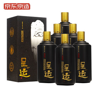 京东京造 呈运53度 500ml*6瓶整箱装 茅台镇珍藏 酱香型白酒 （定制款）