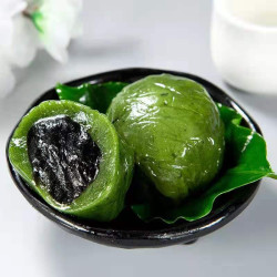 艾叶青团 清明粿子 手工艾草糯米糍粑 芝麻味300g