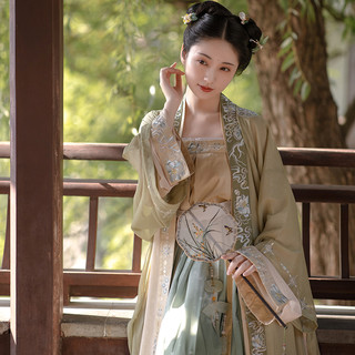 六仙书阁 汉服 无尽夏系列 山海间 女士外层直领对襟长衫 S