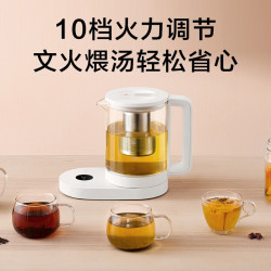 小米米家养生壶煮茶器壶蒸茶器电水壶热水壶烧水壶电旅行便携迷你玻璃花茶壶黑茶热煮粥电炖杯 养生壶