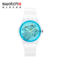 斯沃琪(Swatch)瑞士手表 原创系列 冰雪精灵 时尚学生 石英中性男女表GW215