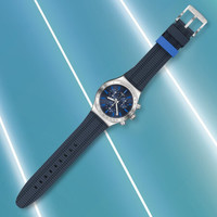 斯沃琪(Swatch)瑞士手表 金属系列 蔚蓝机车 时尚商务 石英中性男女表YVS478