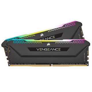 美商海盗船 复仇者 RGB PRO SL DDR4 3600MHz RGB 台式机内存 灯条  黑色  32GB 16GBx2