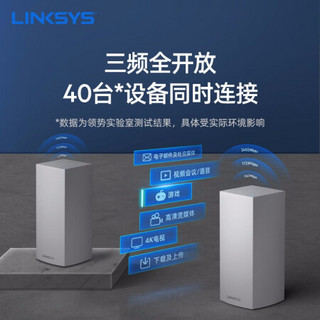 领势（LINKSYS）VELOP 全屋覆盖路由 MX4200 WIFI6 MESH路由 分布式路由 三频分布式 AX4200M 别墅大户型路由