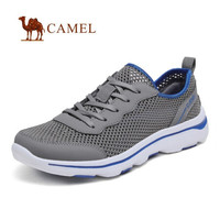 CAMEL 骆驼 日常休闲透气网面男士轻便凉鞋 A122303670 深灰/宝蓝 43