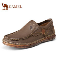 骆驼（CAMEL） 休闲鞋软底懒人鞋套脚简约休闲鞋皮鞋男 A112307420 暗棕 43