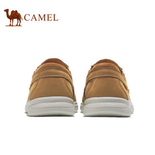 骆驼（CAMEL） 休闲鞋英伦皮鞋软底鞋子系带上班鞋男 A112307450 黄棕 39