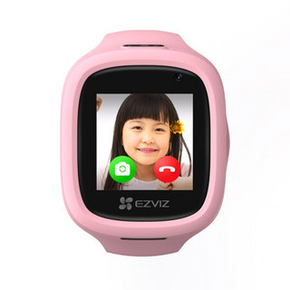 EZVIZ 萤石 KW2儿童可视电话手表 防水GPS定位智能手表 学生儿童运动手环 4G全网通 视频拍照双摄手表 男女孩粉