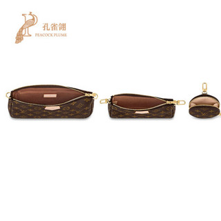 LV/路易威登2021新款女包五合一ACCESSORIES老花单肩斜挎包M44813 粉色M44840