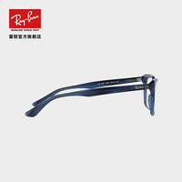 RayBan雷朋2021春季新品花纹镜框板材长方形近视光学镜架男女款0RX5391F 8053蓝黑色花纹镜框 尺寸53