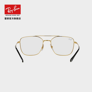 RayBan雷朋2021春季新品金属不规则近视光学镜架男女款0RX6450 2991金色镜框 尺寸54