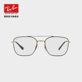 RayBan雷朋2021春季新品金属不规则近视光学镜架男女款0RX6450 2991金色镜框 尺寸54