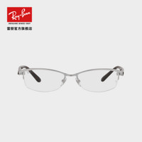 RayBan雷朋2021春季新品半框钛金属长方形近视光学镜架男女款0RX8731D 1002银色半框 尺寸55