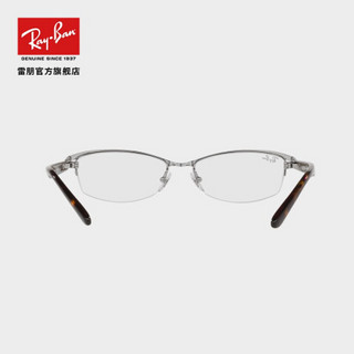 RayBan雷朋2021春季新品半框钛金属长方形近视光学镜架男女款0RX8731D 1002银色半框 尺寸55