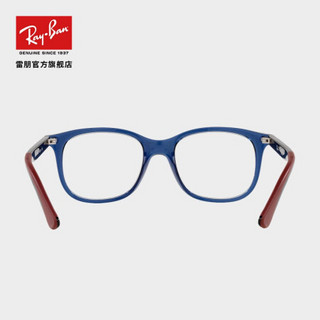 RayBan雷朋2021春季新品全框方形近视光学镜架儿童款0RY1604 3865黑色镜框 尺寸46