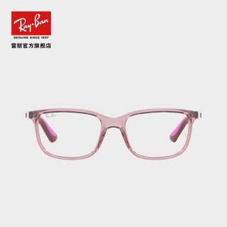 RayBan雷朋2021春季新品全框方形近视光学镜架儿童款0RY1604 3866红黑色花纹镜框 尺寸44